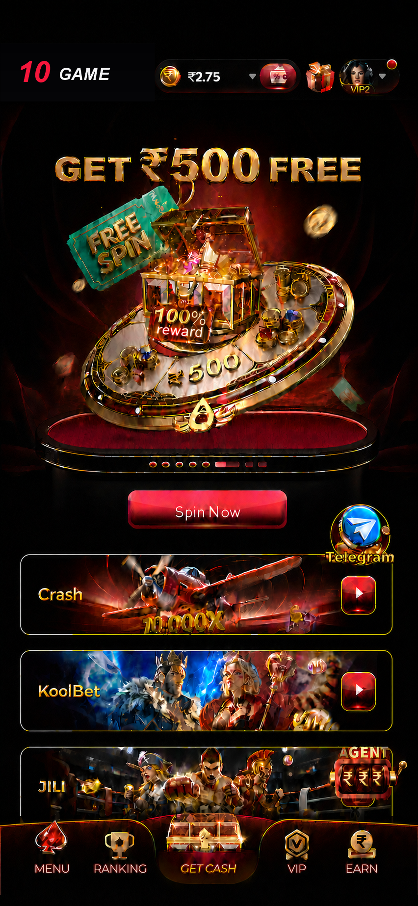 10GAME app on Android